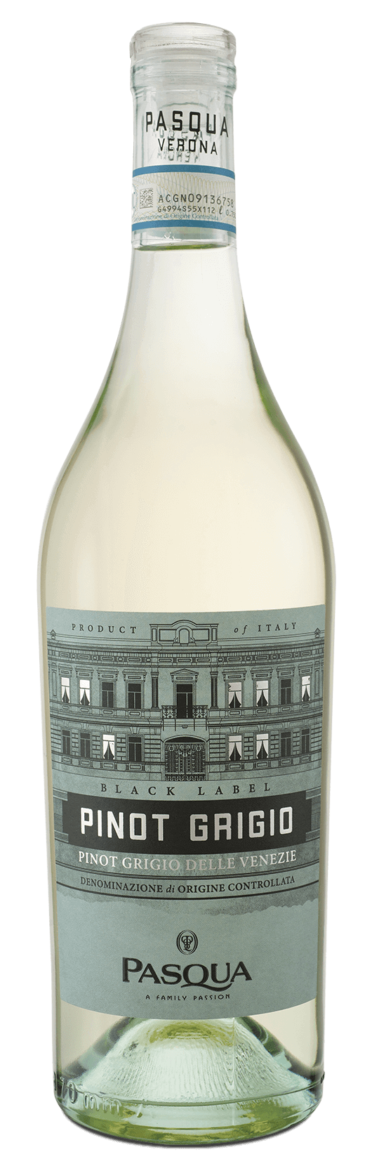 PASQUA Black Label Pinot Grigio Delle Venezie 2022 750ml