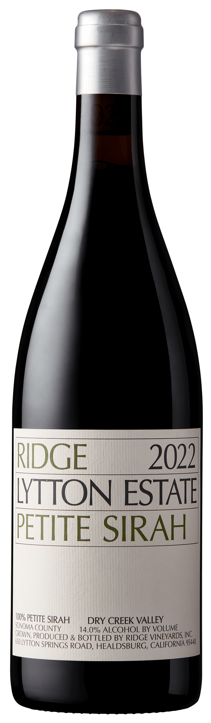 RIDGE Estate Petit Syrah 2022 750ml